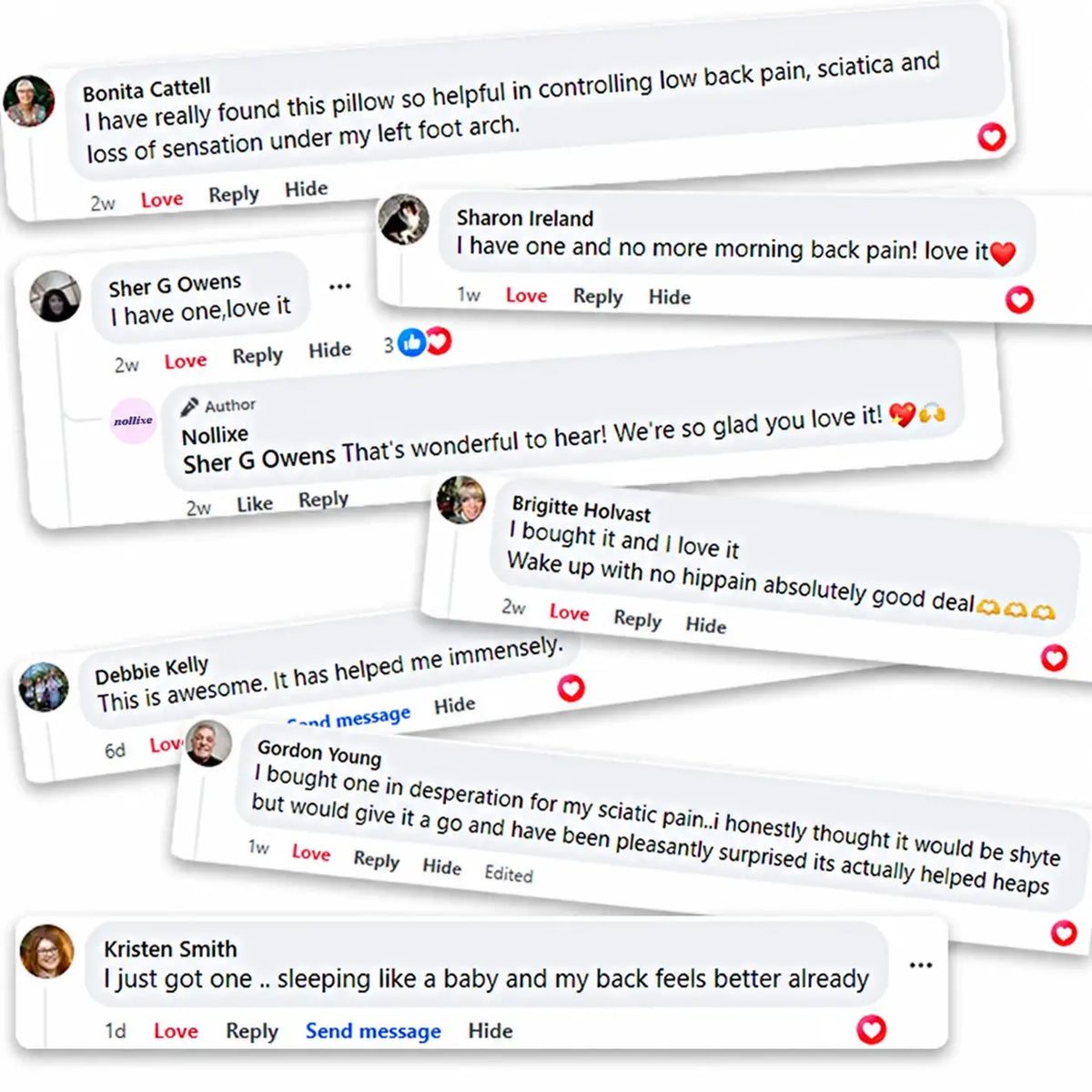 Customer feedback about Nollixe pillows